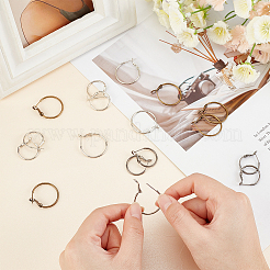 16 пара 4-х стильных латунных серег-колец&nbsp;KK-CA0001-80