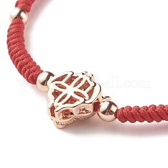 Набор браслетов из плетеных бусин из натурального кракле кварца и лавы&nbsp;BJEW-JB07212-02