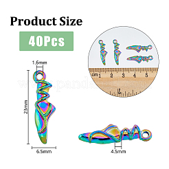 40шт радужные подвески из сплава&nbsp;PALLOY-DC0001-21