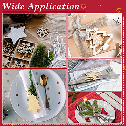 200шт 4 стиля МДФ рождественские украшения чипы&nbsp;DIY-PH0032-96