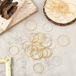 120 шт. 2 стиля 2 цвета латунные соединительные кольца&nbsp;KK-YW0003-98