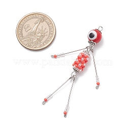 Подвески в виде человека из стеклянных бус&nbsp;PALLOY-MZ00997-04