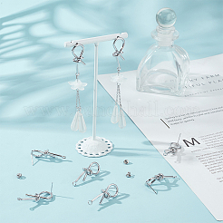 8 пара латунных сережек-гвоздиков с узелками&nbsp;KK-UN0001-83