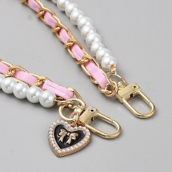 Ремешок для телефона из искусственной кожи и пластика с жемчугом&nbsp;AJEW-WH20048-12C