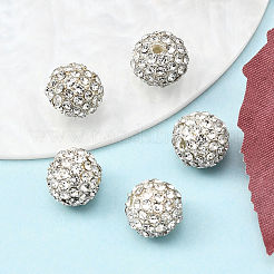 Бусины из сплава и страза&nbsp;X-RB-A034-10mm-A01S