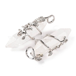 Подвески с двойным наконечником из натурального кварца&nbsp;G-C144-03P-05