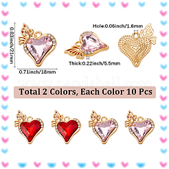 2 комплект подвесок из сплава 2 цветов со стразами&nbsp;FIND-SC0015-76