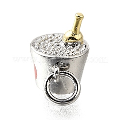 Подвески-коннекторы для ведерка шампанского из латуни с эмалью&nbsp;KK-V007-40GP-02