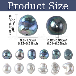 10 шт. бусины из натурального пресноводного жемчуга&nbsp;PEAR-YW0001-02B