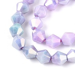 Антикоррозийные гальванические стеклянные бусины&nbsp;GLAA-T025-8mm-13H