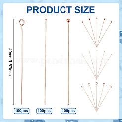 300 шт. 3 комплекта латунных штифтов с плоской головкой и шаровидной головкой&nbsp;KK-ME0003-08