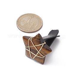 Зажимы для вентиляционных отверстий автомобиля в виде звезды с проволочной обмоткой из натурального драгоценного камня&nbsp;JEWB-BR00138