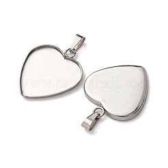 Оправы для подвесок из нержавеющей стали 304 в виде кабошонов&nbsp;STAS-D379-02C-P