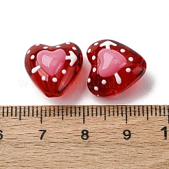 Стеклянные эмалевые бусины&nbsp;GLAA-Q125-01C