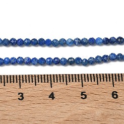 Нитки бусины из натурального ляписа-лазури&nbsp;G-B168-A03-2mm