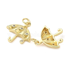 Латунные микропаве прозрачные подвески с фианитом&nbsp;KK-Z120-59A-G