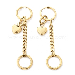 Серьги-кольца из нержавеющей стали 304&nbsp;EJEW-V016-04G