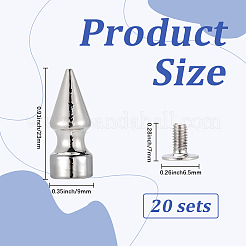 20 шт. шипы из цинкового сплава с винтовыми шпильками&nbsp;FIND-GF0008-53B