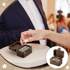 Прямоугольные деревянные коробки для показа чемпионских колец&nbsp;CON-WH0089-120