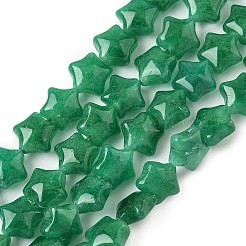 Окрашенные нити из натурального малайзийского нефрита в виде звездочек&nbsp;G-Z080-A01-05