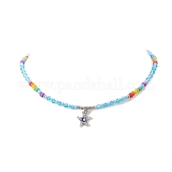 Ожерелье со стразами NJEW-JN04259