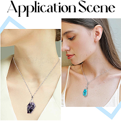 3 шт. 3 стиля 304 нержавеющая сталь кубовидная цепочка макраме мешочек пустой держатель для камня изготовление ожерелья&nbsp;NJEW-BBC0001-41P