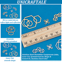12 шт. 6 филигранных соединительных звена из нержавеющей стали 201&nbsp;STAS-UN0040-86