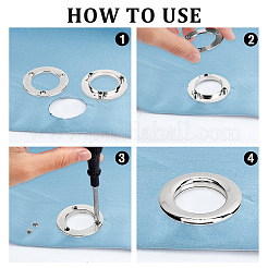 4 шт. люверсы из сплава для сумки&nbsp;FIND-GF0003-23P