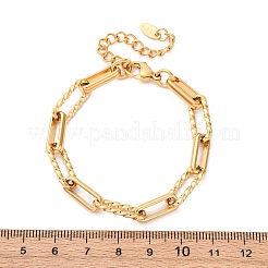 Браслеты-цепочки из нержавеющей стали 304 для женщин&nbsp;BJEW-Z128-01G-03