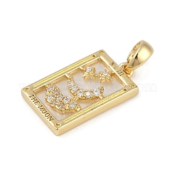 Подвески из латуни с прозрачными стразами&nbsp;KK-M002-01G