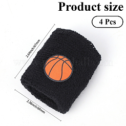 Ремешок на запястье из акрилового волокна с рисунком баскетбола&nbsp;AJEW-WH20006-254