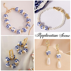 3 стиль печатных фарфоровых бусин ручной работы&nbsp;PORC-SP0001-09