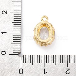 Латунные микропаве прозрачные подвески с фианитом&nbsp;LS-KK-Z084-09G-01