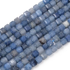 Природные голубые авантюрин бисером пряди&nbsp;G-F797-A24-01