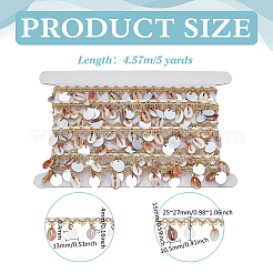 5 ярд полиэфирной кружевной ленты с бахромой&nbsp;OCOR-PH0005-07