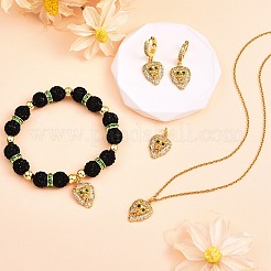 5шт латунные микро паве прозрачные и зеленые подвески из кубического циркония&nbsp;ZIRC-SZ0003-16