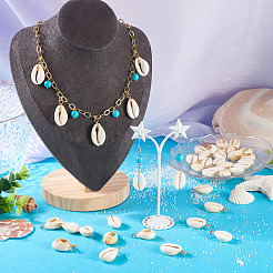 60 шт. подвески из натуральной ракушки каури 2 цветов&nbsp;PALLOY-TA00305