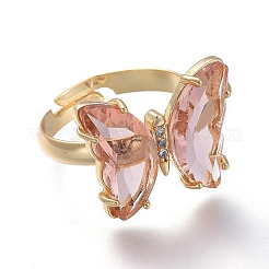 Регулируемые латунные пальцевые кольца&nbsp;RJEW-P148-A01-15