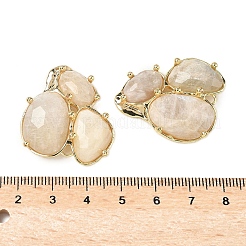 Соединители звеньев естественного лунного камня&nbsp;G-E526-28G