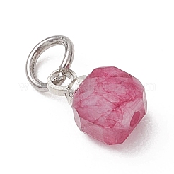 Натуральные разноцветные ограненные кубические подвески из турмалина&nbsp;PALLOY-JF05111-02