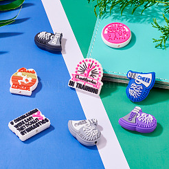 8 шт. 8 стиля тематики чирлидинга ПВХ пластиковые бусины&nbsp;FIND-TA0008-71