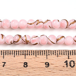 Выпечка окрашенные стеклянные бусины пряди&nbsp;DGLA-N010-4mm-01