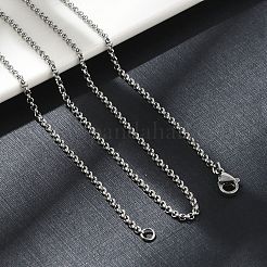 Устойчивые к потускнению модные унисекс ожерелья из нержавеющей стали 304 с крестообразными цепочками&nbsp;X-NJEW-L043A-09P