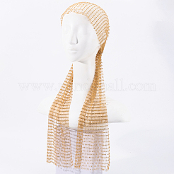 2 шт. 2-цветная сетчатая шапка-ушанка из полиэстера со стразами для женщин&nbsp;AJEW-CY0001-63