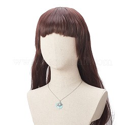 Ожерелье с подвеской в виде ракушки Capiz с цветным покрытием ab&nbsp;NJEW-JN04220