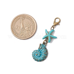 9 шт. 9 стиля подвесные украшения из сплава на тему океана&nbsp;HJEW-JM03483