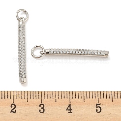 Покрытие стойки латунь микропаве прозрачные подвески из кубического циркония&nbsp;KK-Q804-23P