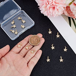 16шт стеллажное покрытие латунь микро проложить прозрачные подвески из кубического циркония&nbsp;KK-HY0004-14