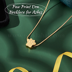Ожерелье из урны с прахом и отпечатком лапы&nbsp;NJEW-WH0024-01G