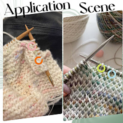 4 набор пластиковых плоских круглых вязальных инструментов&nbsp;DIY-SC0030-18